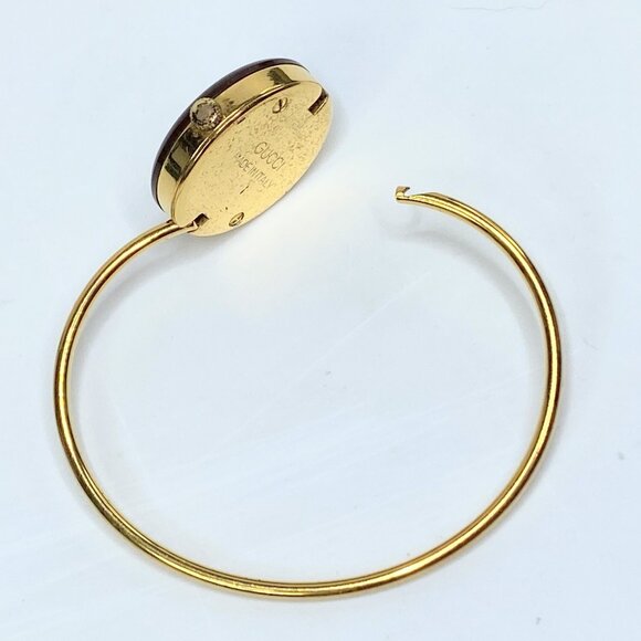 Vintage Gucci 1100-L Change Bezel Gold Bangle Watch Quartz 6 Colors SS168 main image 5